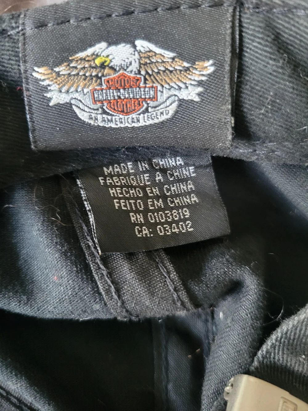 Harley-Davidson Black Baseball Cap with Silver Studs -- 2004